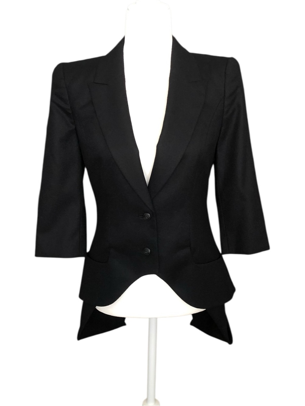 Bird byJuicy Couture Y2K Edgy Black Structured Tailored Blazer Size Small